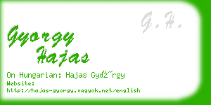 gyorgy hajas business card